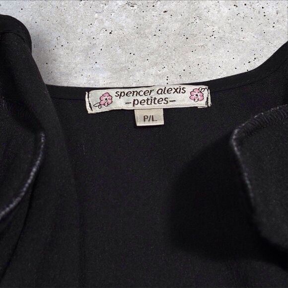 Spencer Alexis Asian Jacket Womens PL Birds Lace Sleeves Artsy Vintage Top - Picture 6 of 7